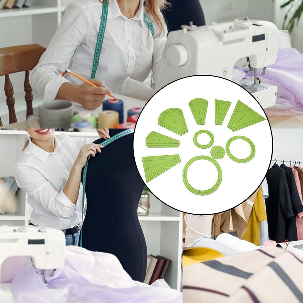 10Pcs Sewing French Curve Ruler Dressmaking Tailor Drawing Template Craft Tool Set