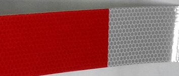 Autocollants matériau réfléchissant 5cm x 1m, bande adhésive haute résistance pour voiture, pour camion, autocollants de sécurité, accessoires de moto rouge blanc: 5cmX1m red and white