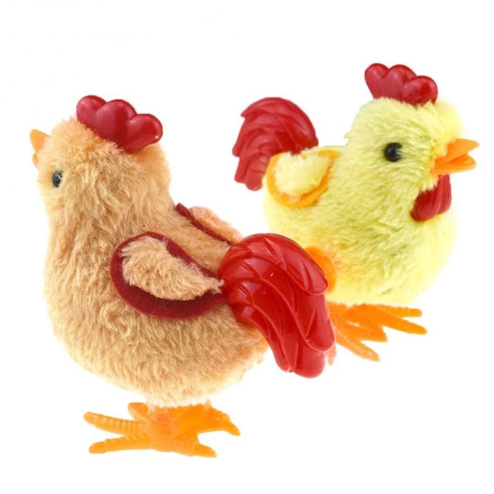 Jouet mécanique avec souris et poulet, 1 pièce, jouet à remonter, Animal de dessin animé, saut, marche, pour enfants et bébés, jouets amusants, couleur aléatoire