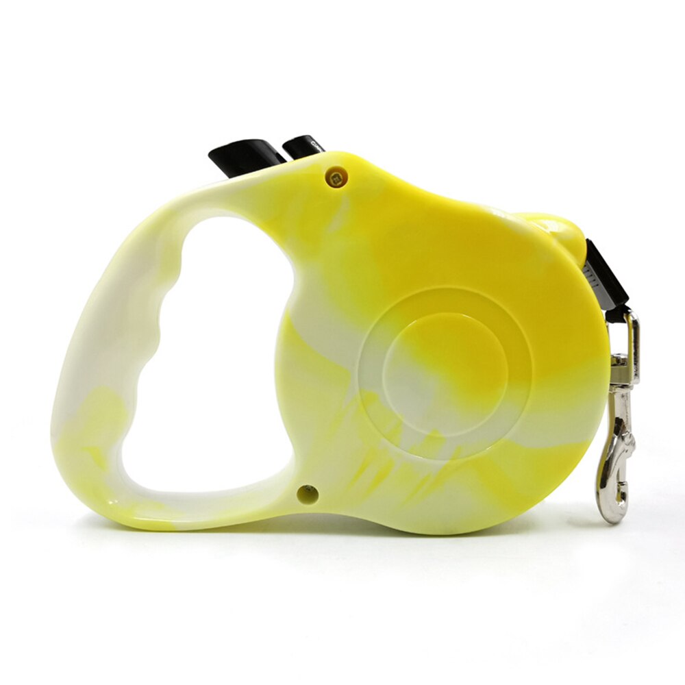 3/5M Durable Dog Leash Automatic Retractable Nylon Dog Cat Lead Extending Puppy Walking Running Lead Roulette For Dogs: yellow-2 / 3m