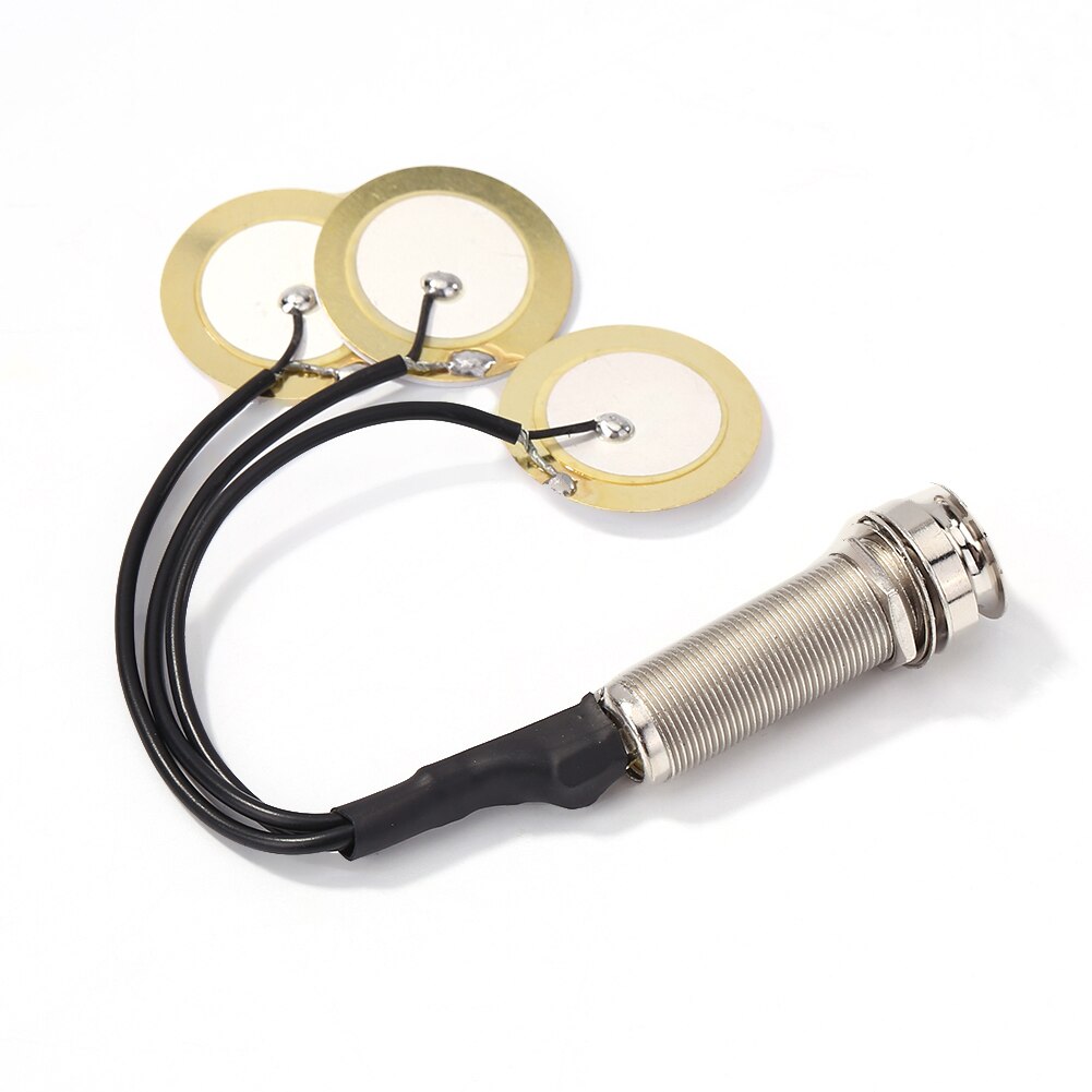 6.35mm Thumb Finger Piano Piezo Contact Microphone 1/3 Transducer Pickups for Kalimba Musical Instrument Tool