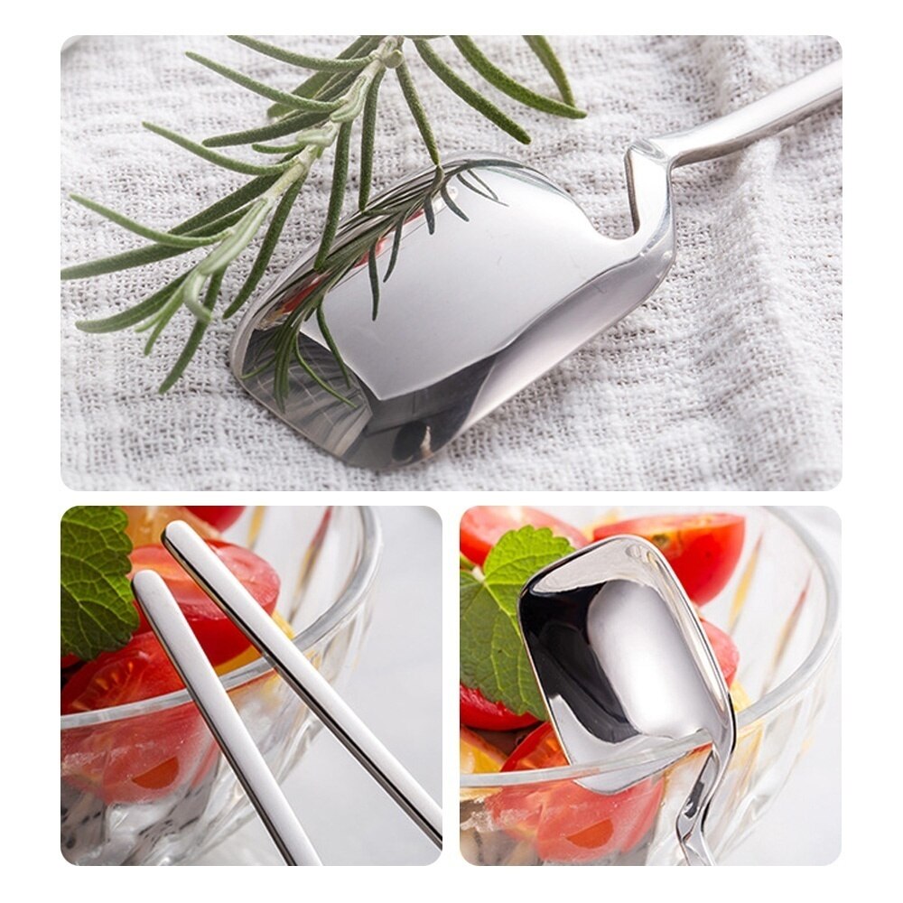 Long Handle Wall Hanging Spoon Stainless Steel Dessert Mixing Ice Cream Tea Coffee Spoon Stirring Spoon Tableware Party
