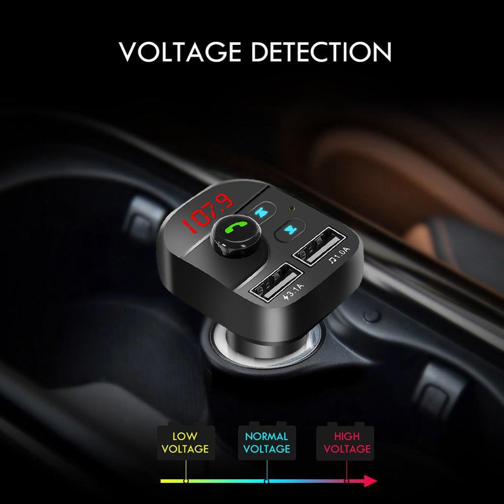 Draadloze Bluetooth Handsfree Car Kit Fm-zender MP3 Speler Dual Usb Charger