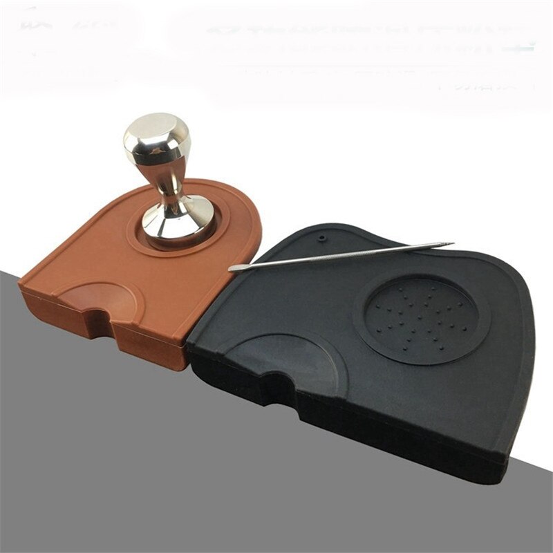 S/m maat siliconen koffiemat tamper houder espressomachine steunbasis antislip flexibele hoekmat koffie accessoires thee gereedschap