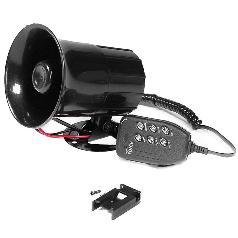 100w bil advarsel alarm bil motor horn 12v mikrofon system højt horn 6 sirene højttaler højttaler brand lyd  o7 c 4: Default Title