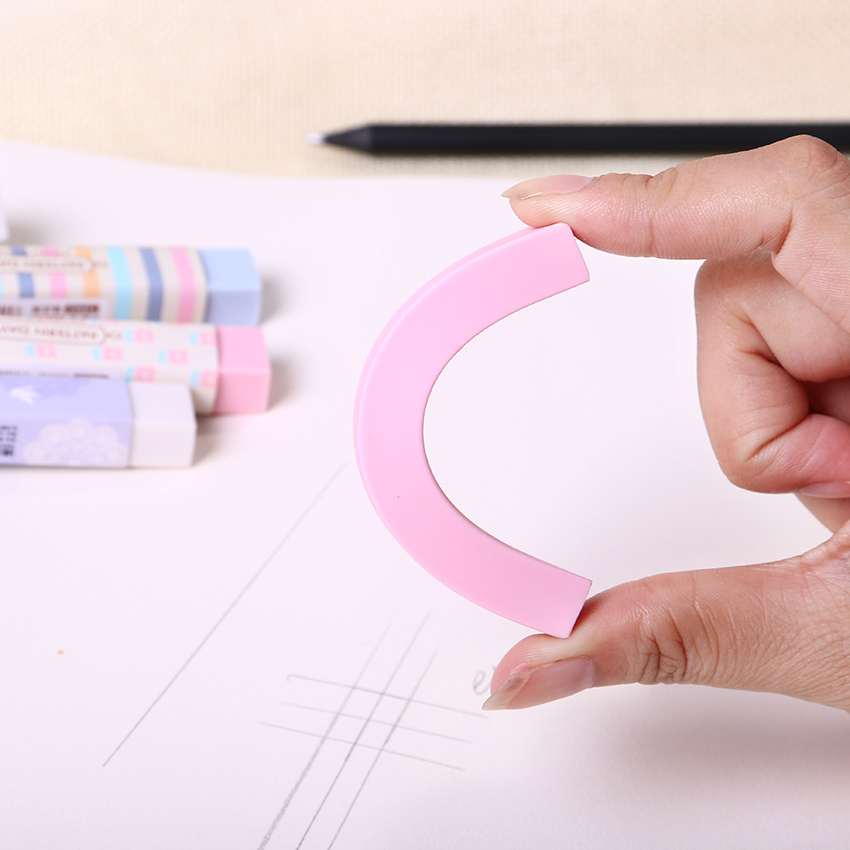 Goma de borrar de goma de dibujos animados Kawaii, goma para borrar de estudiante, escolar, 1 ud.