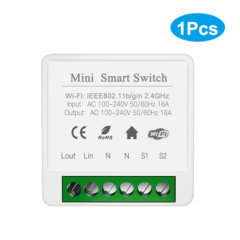 Tuya Smart Switch16A Wifi For Mobile Smartlife APP Timing / Voice Control Work With Yandex Alice Alexa Google Home Assistant: 1Pcs