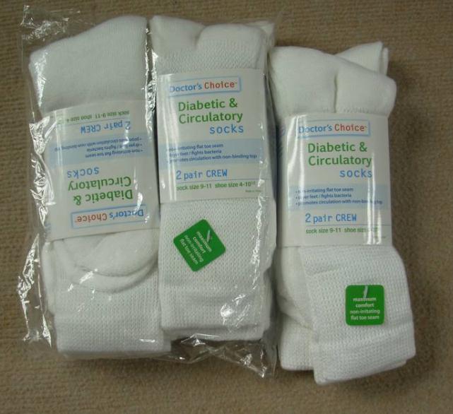 2Pairs Non Elastische Sokken 100% Katoen Voor Diabetische Voetverzorging Voor Oude Mensen Sok 9-11
