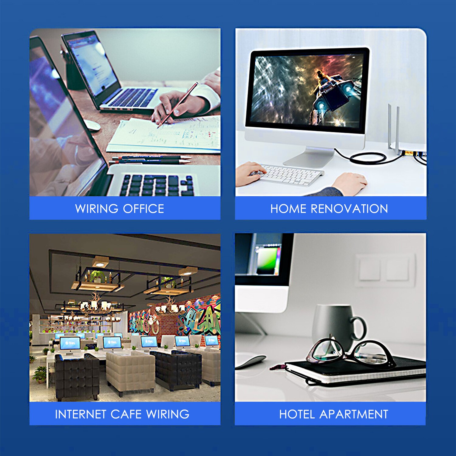 Optical Power Meter blue/grey Portable Digital Mini Light Power Meter -70~6dBm with 6 Optic Wave Length