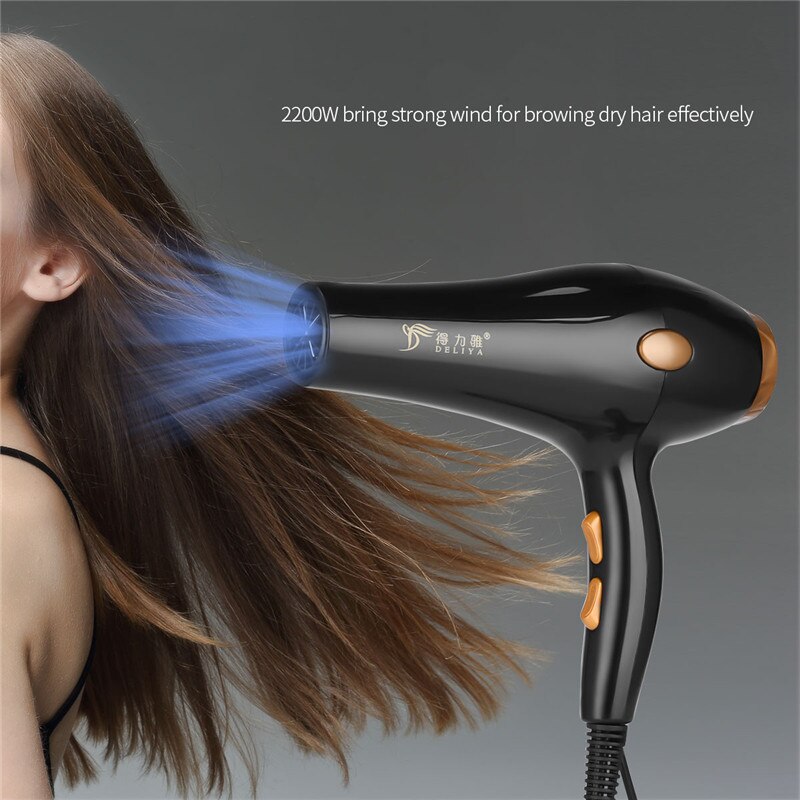 Strong Power Hair Dryer for Hairdressing Barber Salon Tools Blow Dryer Low Hairdryer Hair Blowing Machine with Comb