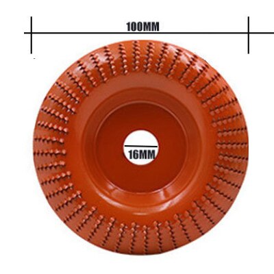 16mm/22mm Grinder Wheel Disc Wood Angle Grinding Wheel Abrasive Disc Tools Rotary Disc Sanding Wood Carving Tool: orange 16 100mm