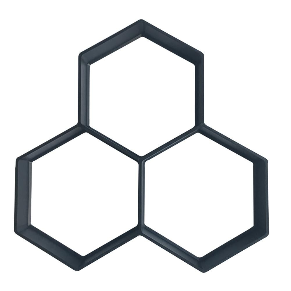 Tuinpad Maker Mold Herbruikbare Beton Cement Diy Plastic Brick Mold Voet Vlinder Hexagon Vierkante Model Tuin: Hexagon