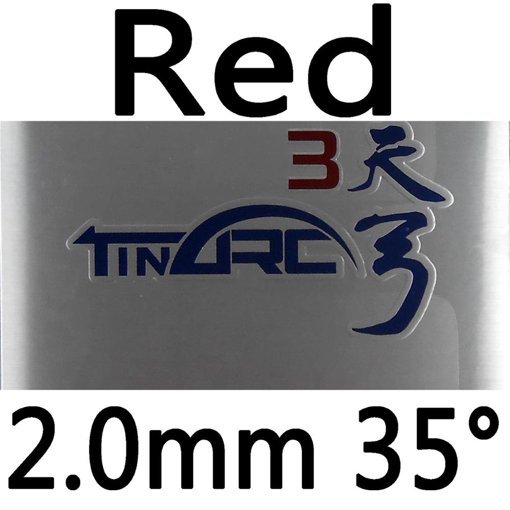 DHS TinArc3 (TinArc 3, TinArc-3) Pips-Im Tischtennis (PingPong) Gummi mit Schwamm: red 2.0mm H35