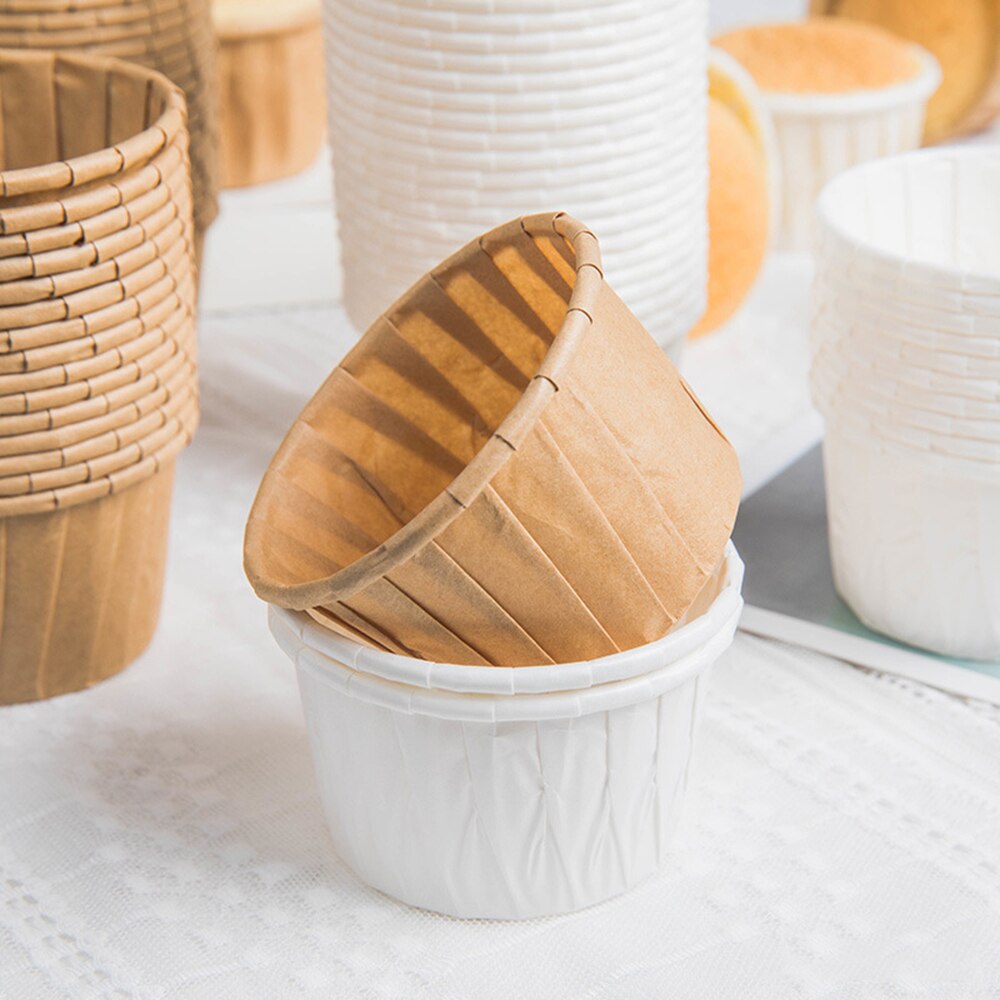 50pcs cake paper cups oil-proof pastry box dessert fondant bread decoration supplies baking tools kitchen accessories gadgets