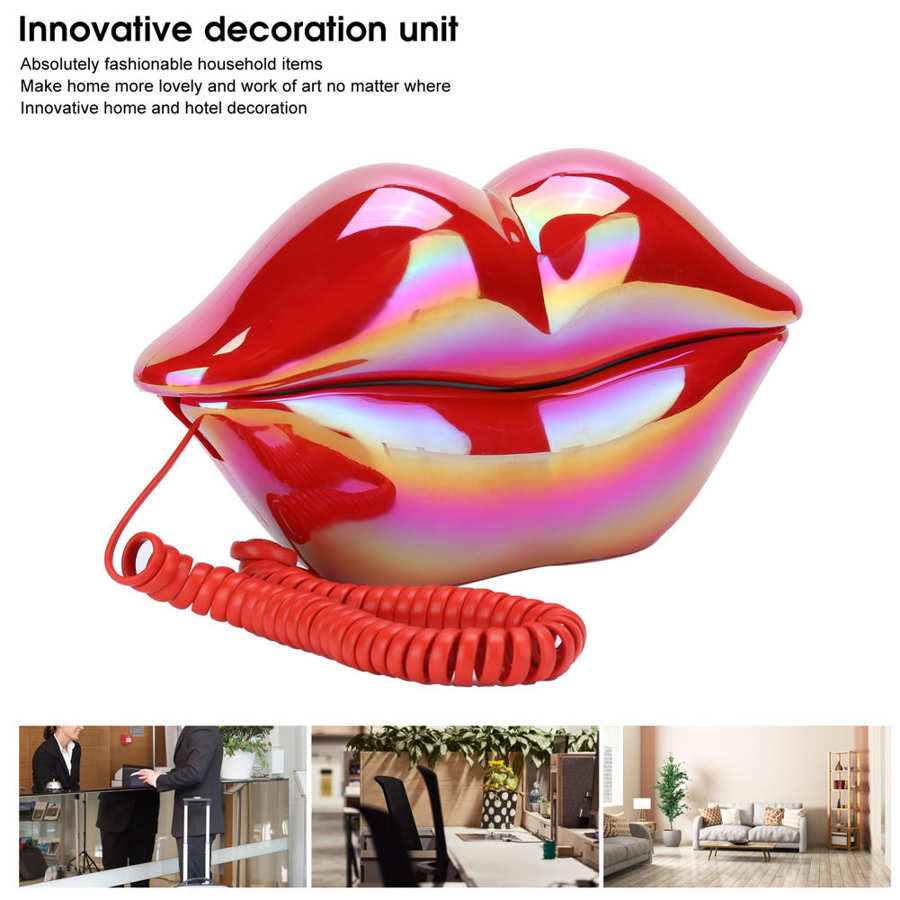 cordless phone Electroplating Fashionable Funny Lip Telephone WX-3016 Number Storage US/UK Wiring telephone