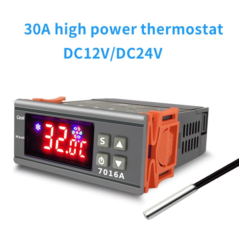 7016A Digital Thermostat Temperature Controller Switch Temp Meter Thermoregulator for Incubator Box NTC Sensor