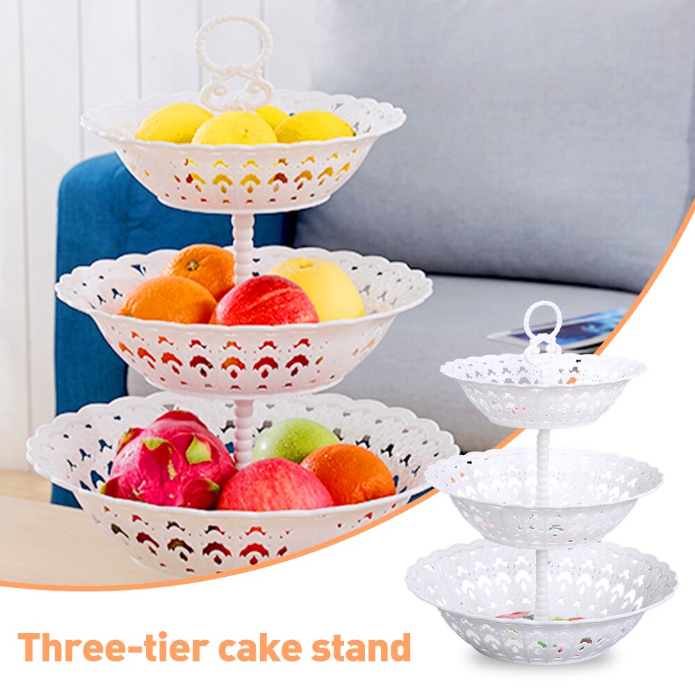 Nordic Style Three-Tier Dessert Rack Fruit Plate Cake Plates Afternoon Tea Snack Shelf Kitchen Table Decoration Fast