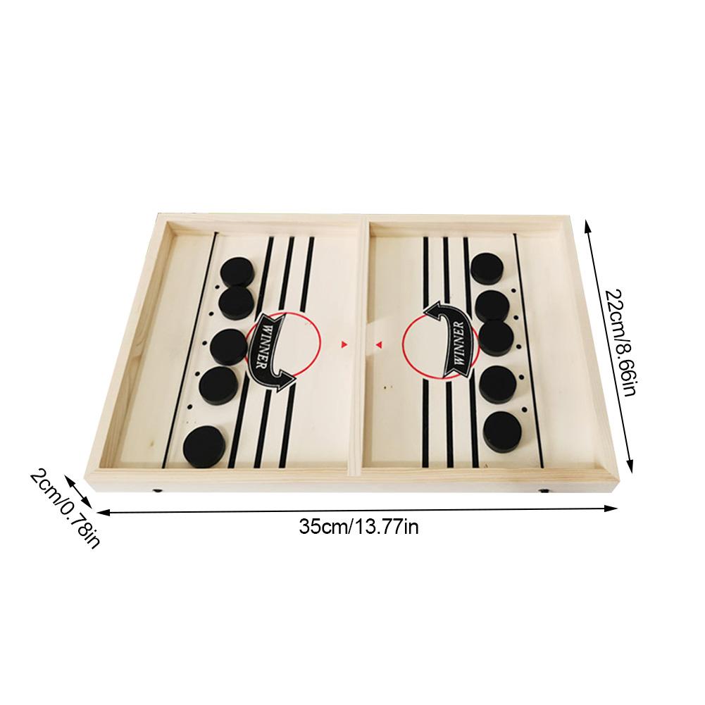 Funny Hockey Board Game Set Wooden Puzzle Chess Portable Parent Child Party Entertainment Household Have Fun For Kids