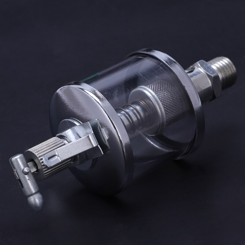 50mL Engine Machine Lubricator Oil Gravity Drip Feed Oiler Clear+Silver