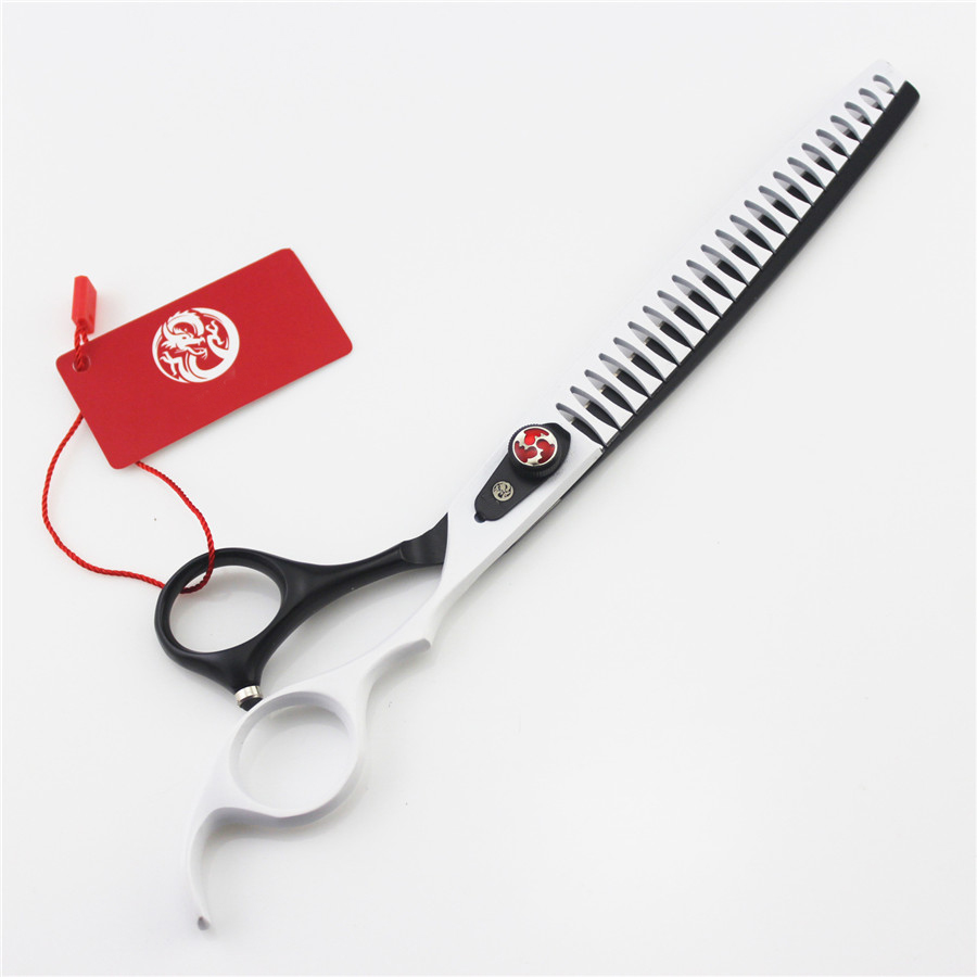 8 inch japanse huisdierenschaar, uitdunschaar, hond, kat, tesoura, trimschaar, haarknipschaar, tesoura: Wit