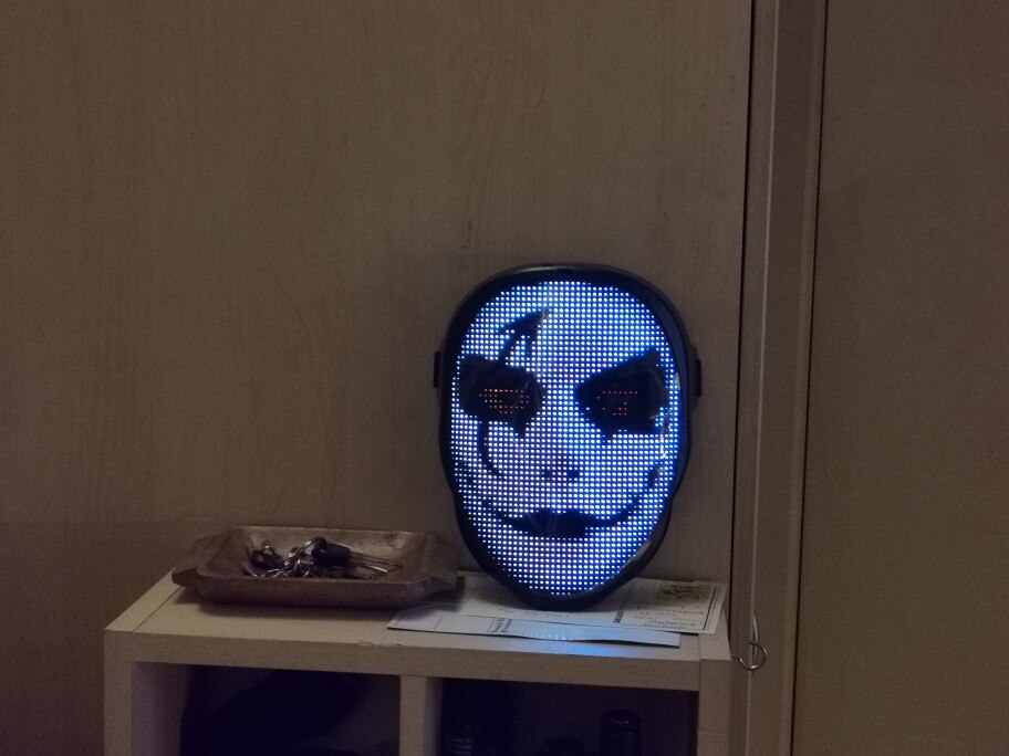 Mascarilla facial inteligente programable con luz Led, máscara con Control por aplicación, Bluetooth, RGB, para carnaval, navidad