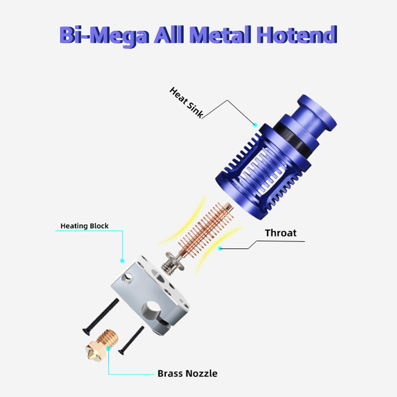Bimetall-Wärme brechen V5 Hotend V6 Düse für ANYCUBIC I3 mega X S mega Profi Chiron DIY Ender-3 CR10 Super Ganzmetall-Druckerkopf