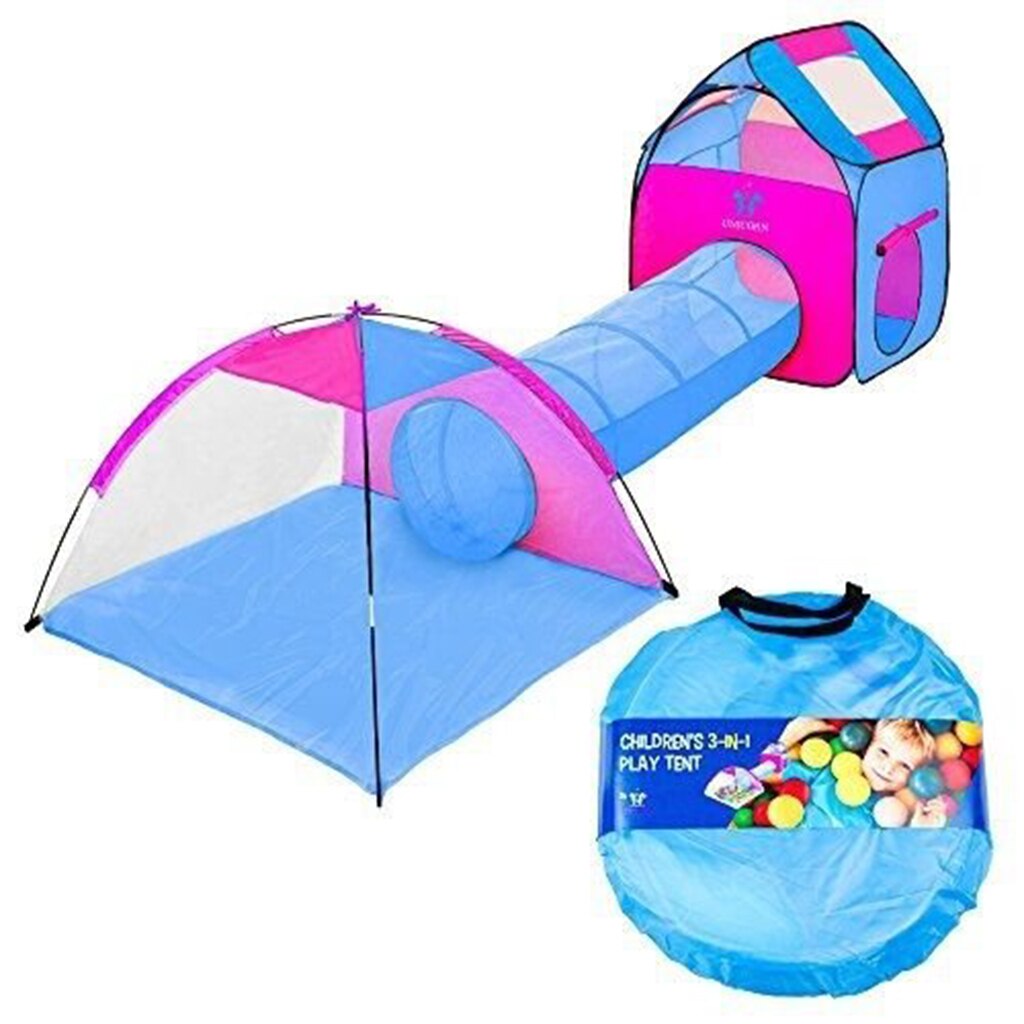 3 In 1 Up Play Tent W Tunnel & Hut Playhouse Bal Pit Baby Kinderen Spelen Speelgoed