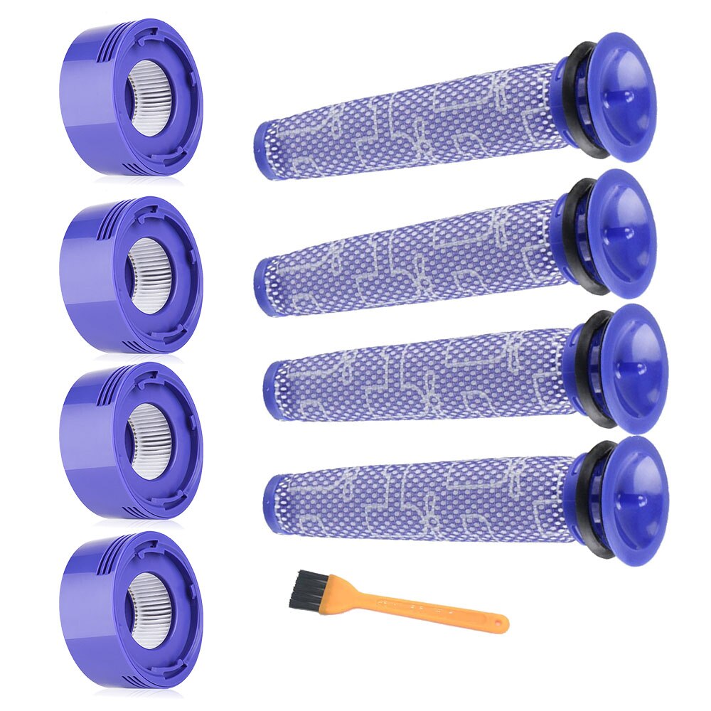 6 Pack Pre-Filters and 2 Pack HEPA Post-Filters Replacements Compatible Dyson V8 and V7 Cordless Vacuum Cleaners: 8pcs