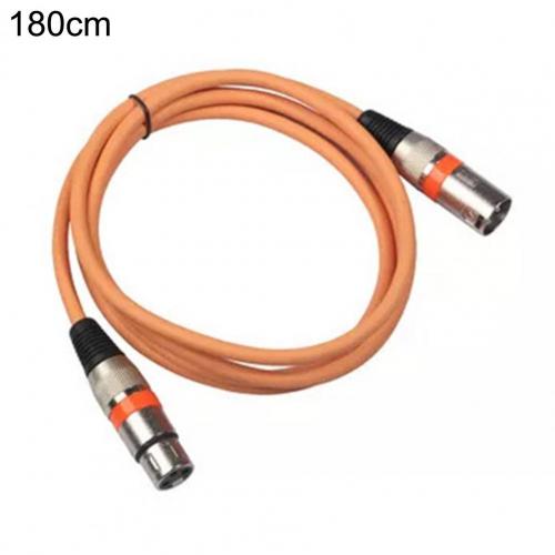 Audio- Kabel Abgeschirmte Anti-störungen 100/180cm 3Stift XLR Männlich zu Weiblich Mikrofon AUX Kabel für Rührgerät: Orange 1.8m