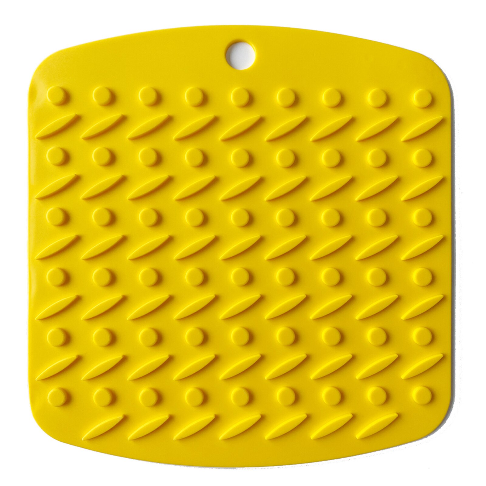 Heat Insulation Pad Multifunctional Thickened Square Silicone Anti scald Non Slip Heat Resistant Pot Mat NIN668: Yellow