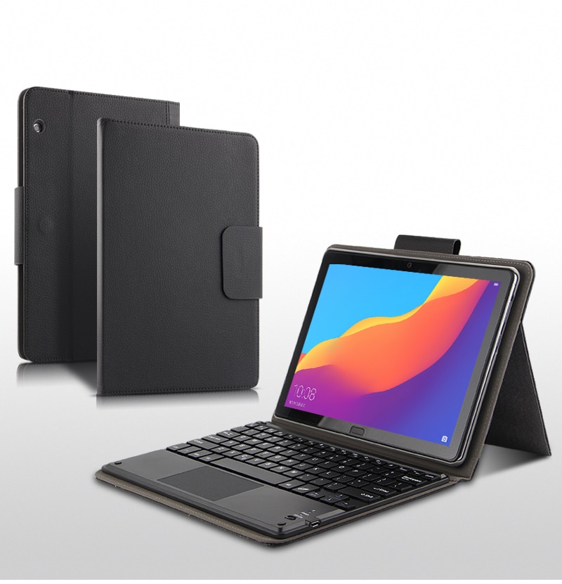 Étui pour huawei MediaPad T5 10 AGS2-W09/L09/L03/W19 10.1 "housse de protection pour tablette clavier Bluetooth étui en cuir PU Coque + stylo