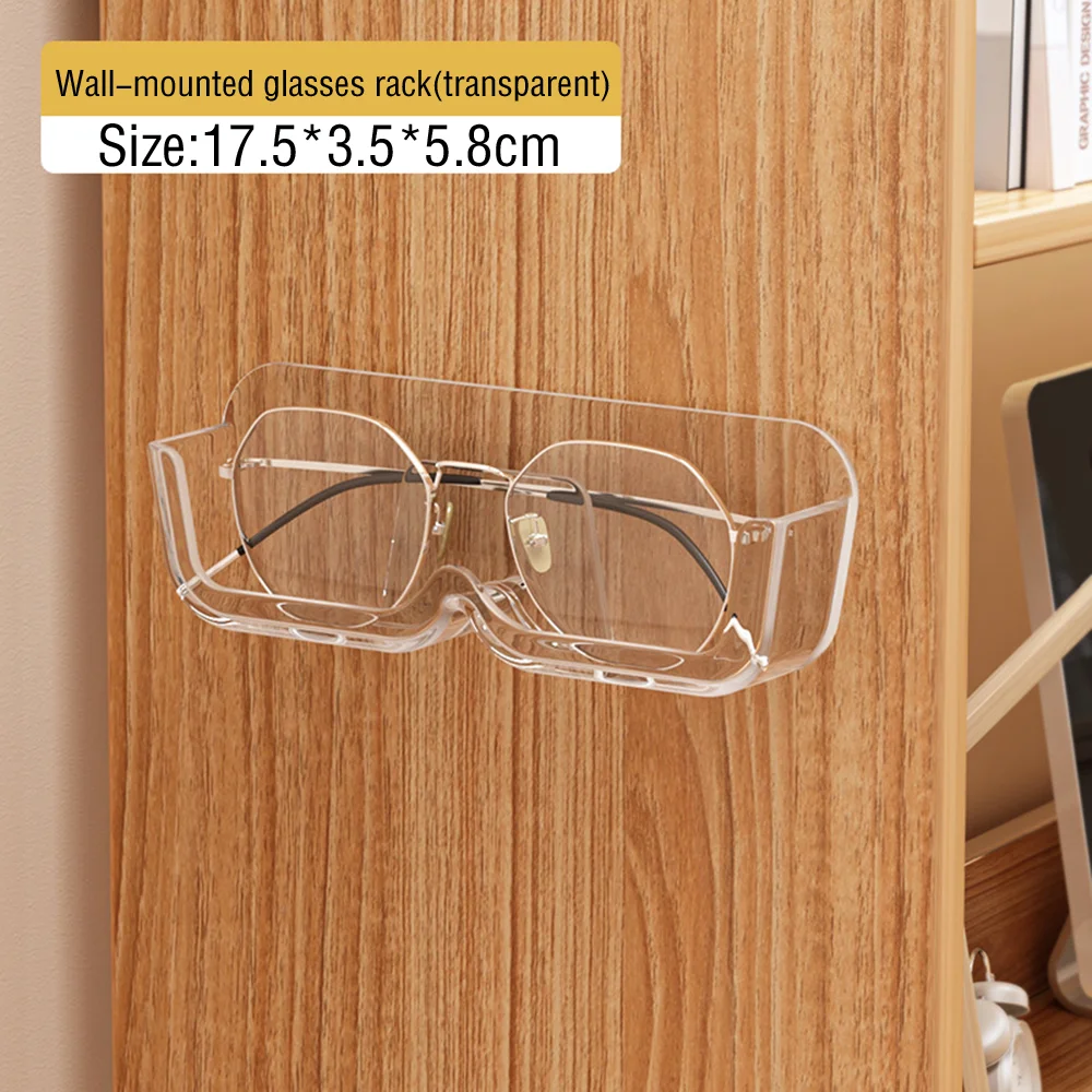 High End Wall Mounted Eyeglasses Organizer Stand No-Punch Sunglasses Organizer Premium Sunglasses Display Case Home Storage Rack: green
