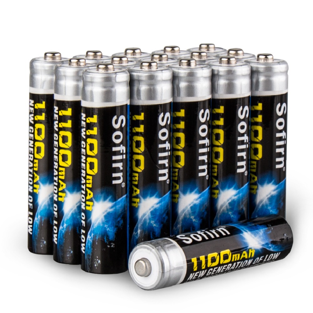 Aaa nimh 1100 mah oppladbare batterier til ledet lommelykt høykapasitets forhåndsladede batterier sett med 1000 syklus 16 pakke