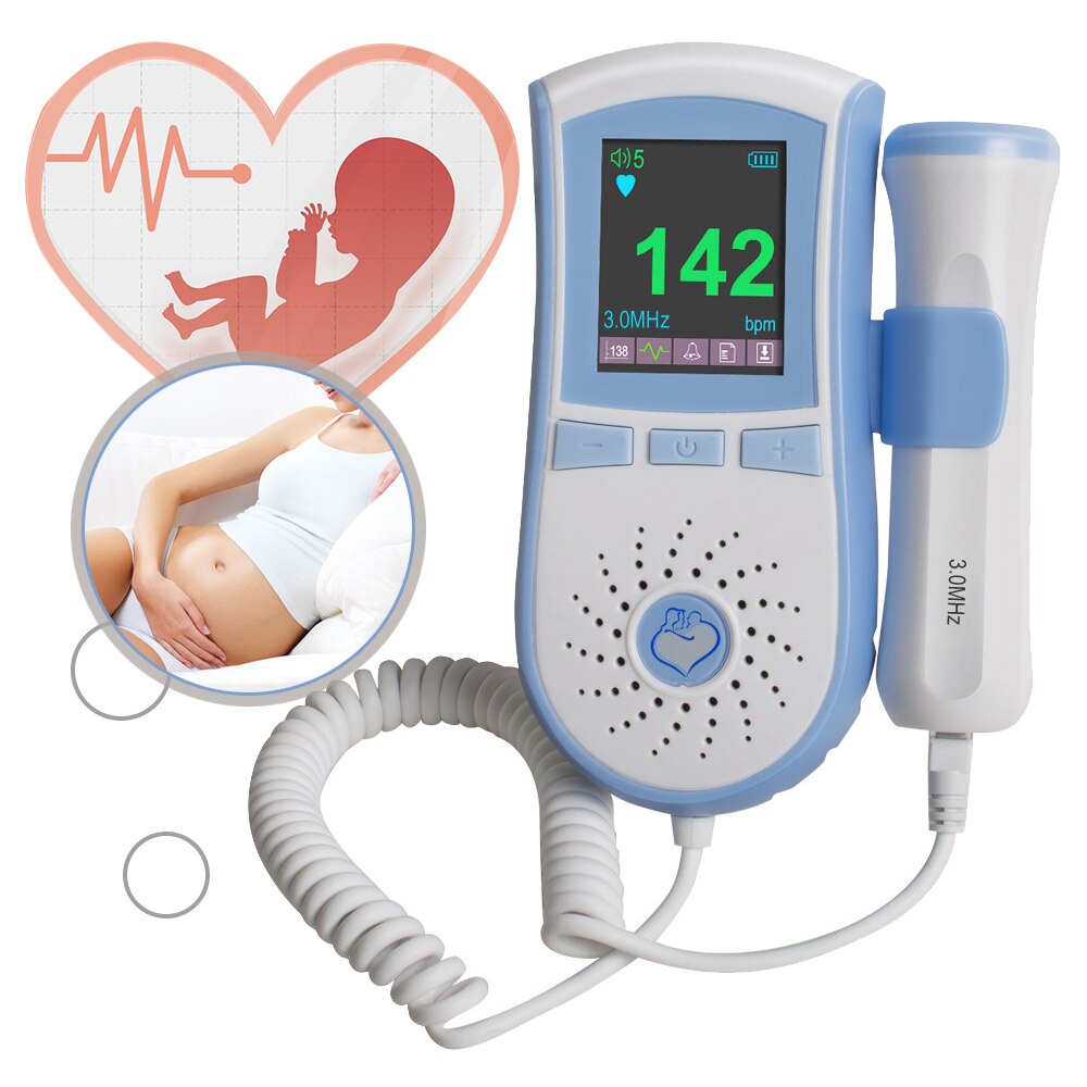 Fetal doppler baby monitor доплер для беременных lcd display bærbar baby pulsmåler til gravide
