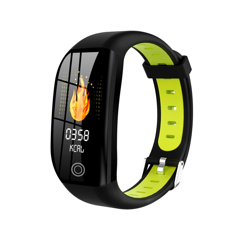 F21 GPS accorto Braccialetto Cardio Frequenza Cardiaca Orologio Pressione Sanguigna IP68 Impermeabile Banda Intelligente caloria Pedometro sport braccialetto: verde