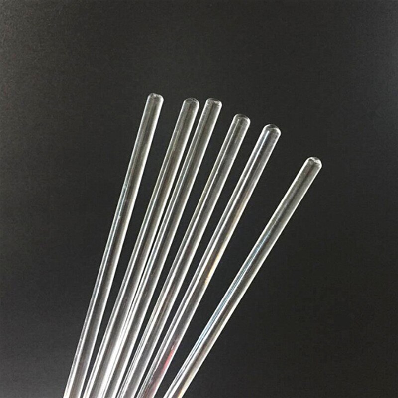 15CM Lippenstifte Glas Rühren Stange Runde Kopf transparent Glas Rühren Bar Feste Länge 15cm Lippenstift Rühren Stock Werkzeug p13