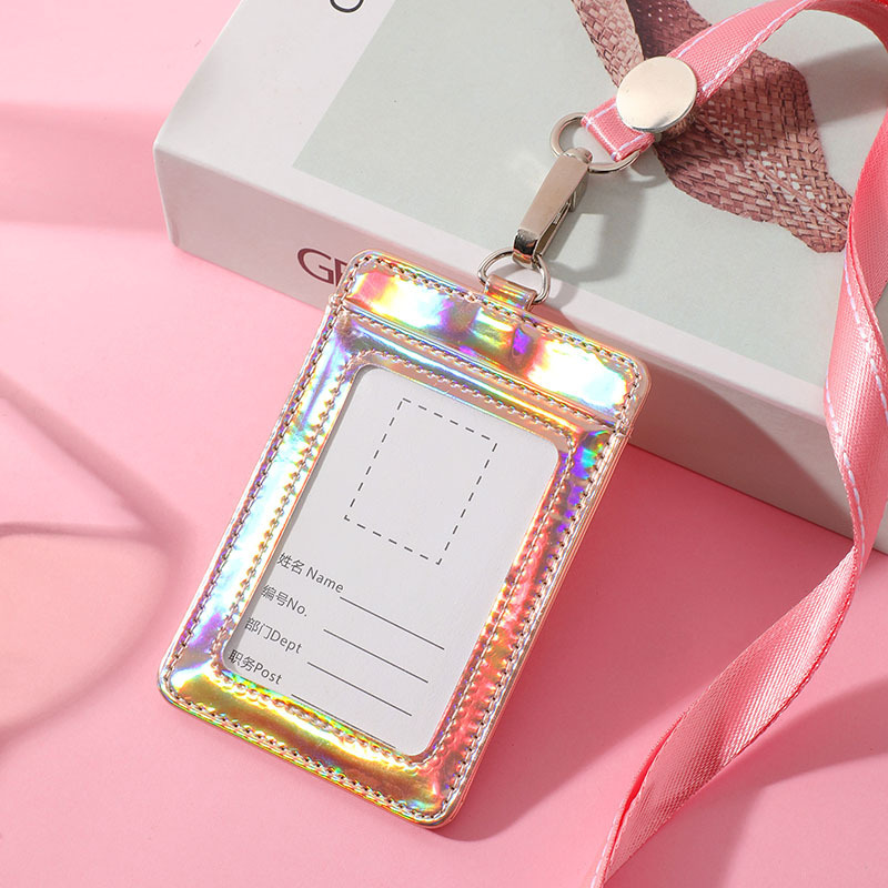 Porta biglietti da visita di moda porta biglietti da visita da lavoro in PU da donna: nero