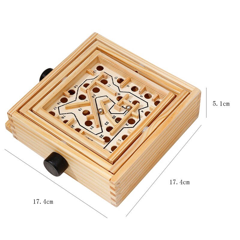 Puzzel Speelgoed Houten 3D Magnetische Bal Doolhof Houten Geval Doos Plezier Hersenen Hand Spel Uitdaging Balans Educatief Voor Kinderen Volwassen S/L