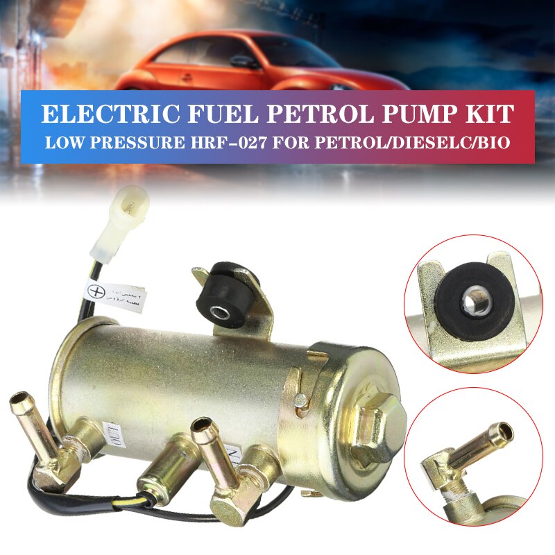 Car Gasoline Diesel Fuel Oil Electronic Pump Universal 12V Electric Fuel Petrol Pump Low Pressure HRF-027 For Petrol/Dieselc/Bio