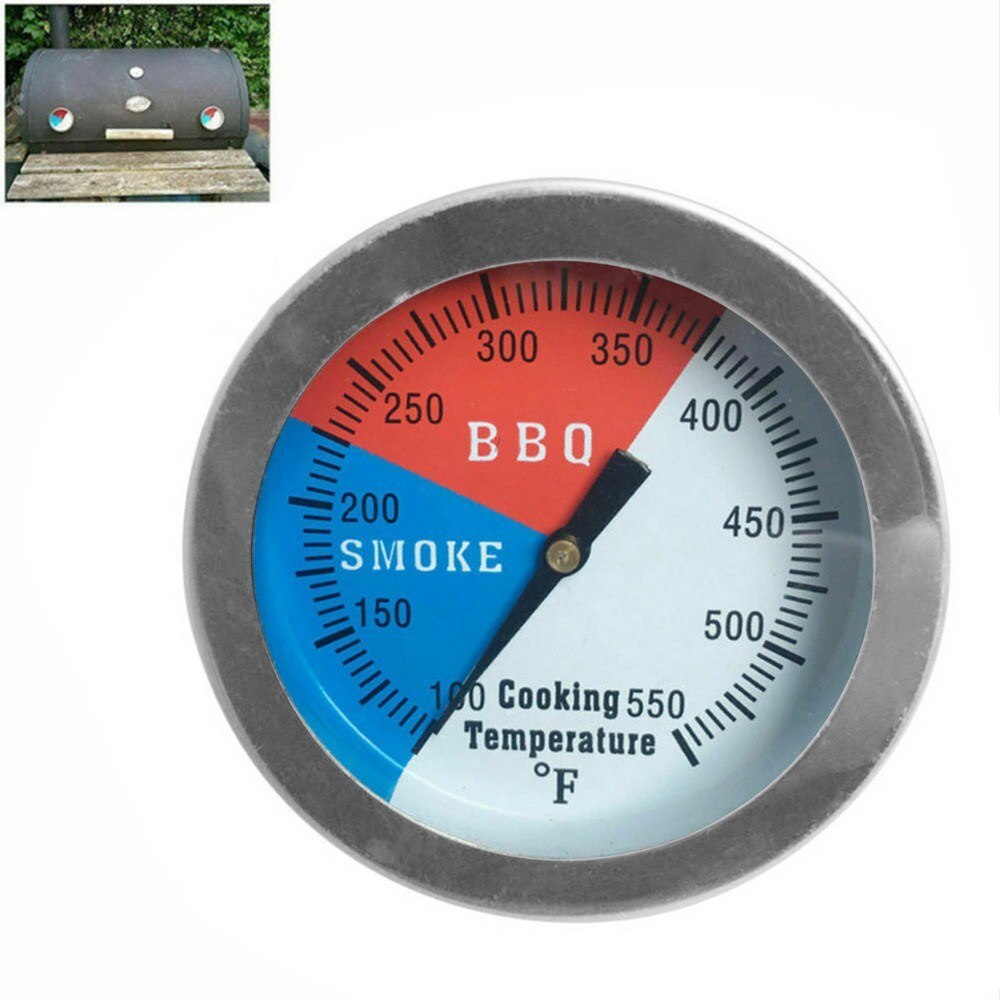 Temperature Gauge Barbecue BBQ Grill Smoker Pit Thermometer BBQ Tool