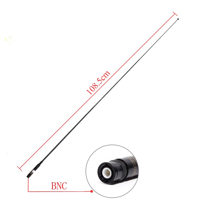 Harvest RH660S SMA-Female/SMA-Male/BNC High Gain Dual Band 144/430MHz Telescopic Antenna for Baofeng Walkie Talkie TYT Ham Radio: BNC