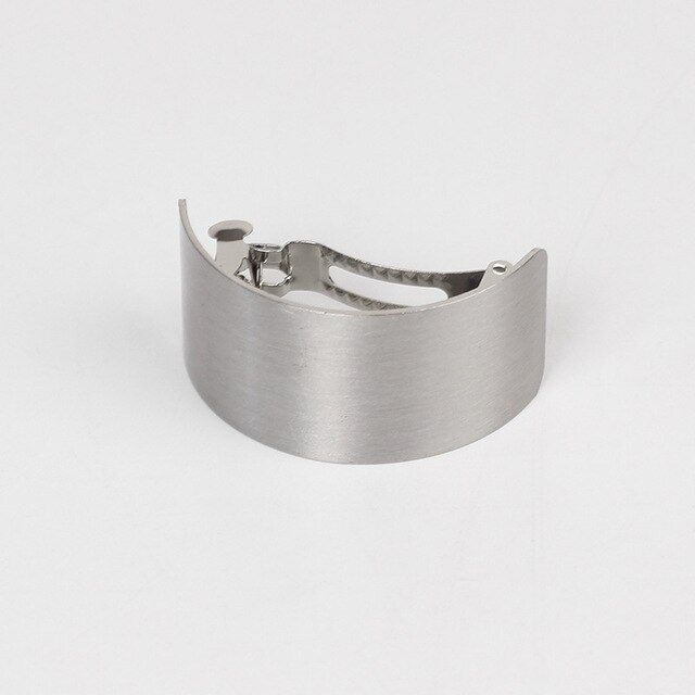 Ladies Solid Metal Hair Pins Girls Spring Clip Hair Stick Curved Hair Jewelry Hair Accessories Headwear Women Headdress: Silver-S