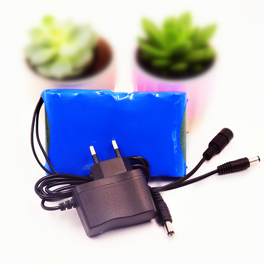 Portable Super 12V 30000mah Battery Rechargeable Lithium Ion Battery Pack Capacity DC 12.6v 20Ah CCTV Cam Monitor + Charger