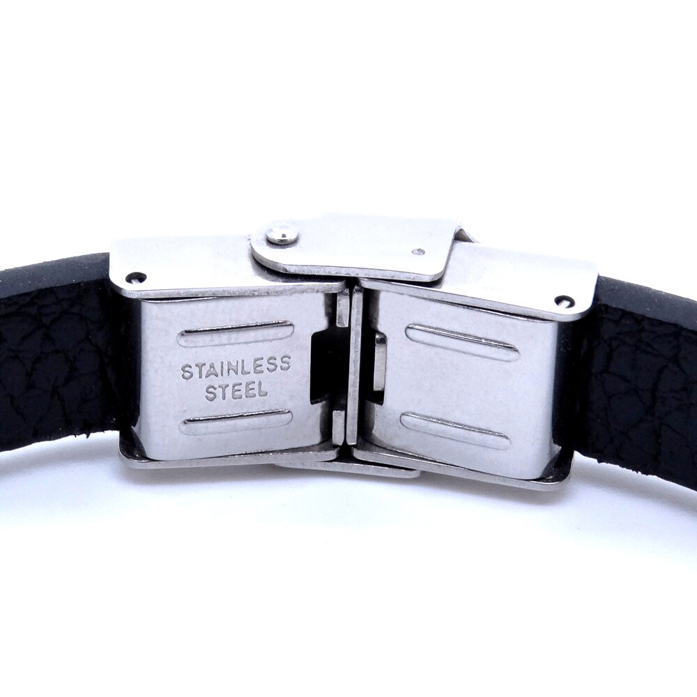 100% Edelstahl Ich würde Armbinde Leder 10mm 8 Zoll medizinisch Alarm Armbänder für Männer Frauen Freies Fabrik Bieten