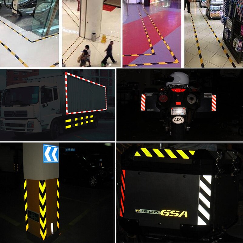 25mm x 50m Reflektierende Warnband mit Pfeil Druck für Auto Fahrrad
