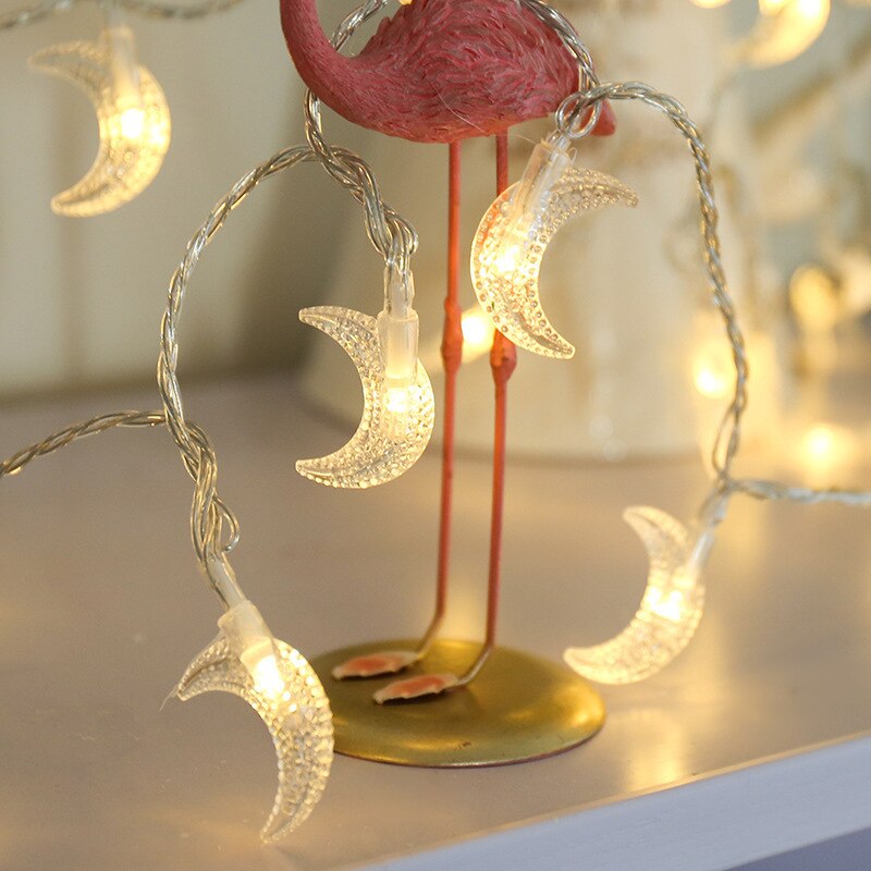 Guirnalda de luces LED con forma de luna para decoración, hadas para guirnalda de árbol de Navidad, boda, , Año , 1,5 M/3M/6M