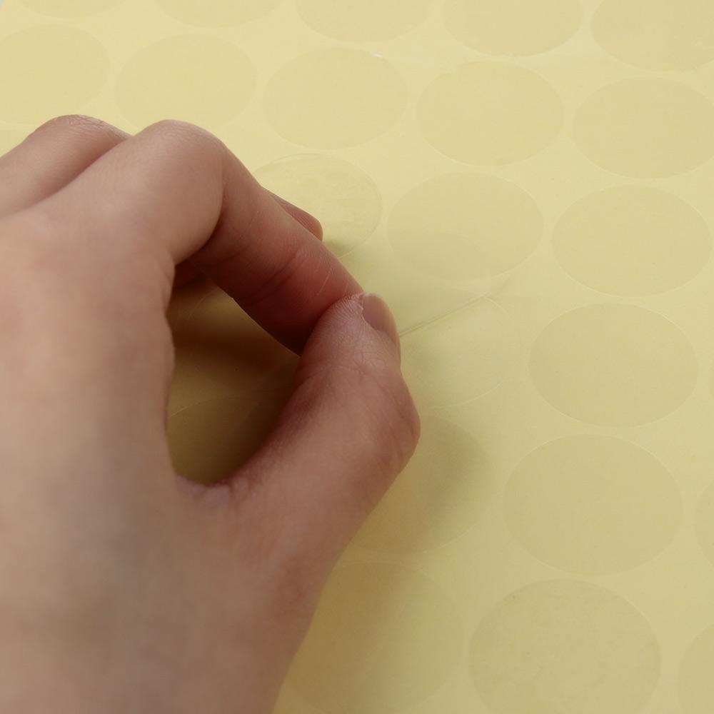 1 Sheet Transparent Gloss Round Dot Sticker DIY Baking Package Self Adhesive Clear Label File Wafer Sealing Tag