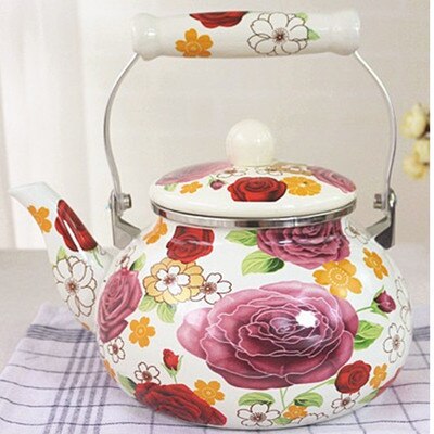 Enamel Teapot Enamel Cold Kettle Enamel Kettle and Cool Kettle Water Jug Enamel Tea Pot Stove Kettle White: C