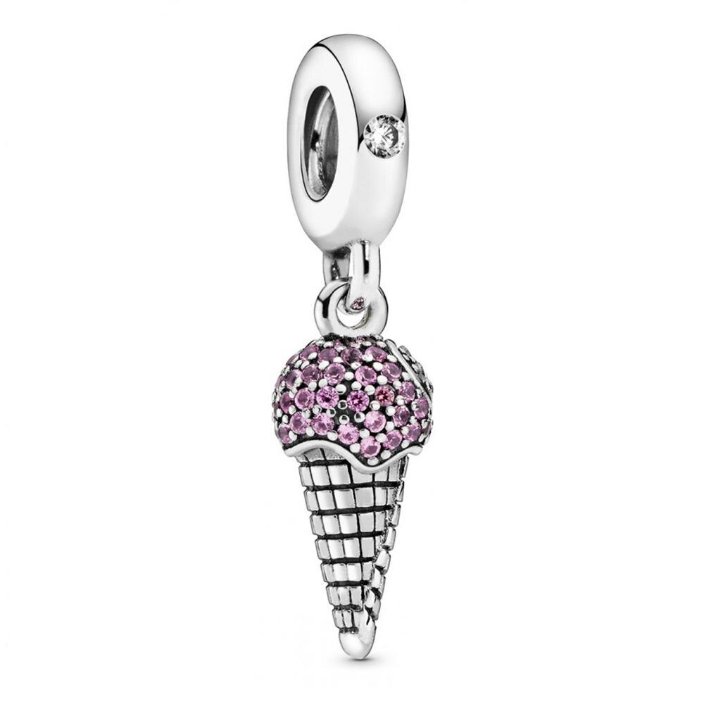 925 anhänger aus sterlingsilber: eine rosafarbene gänseblümchenblüte, ein allsehendes auge und eine feder – origineller damenschmuck.: Aprikose