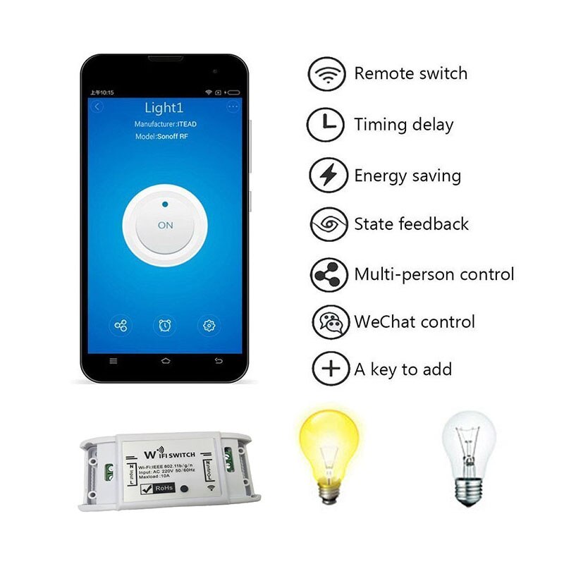 Smart Light Home Wifi Wireless Switch Remote Control Automation Relay Module Google Timer Lighting Switch